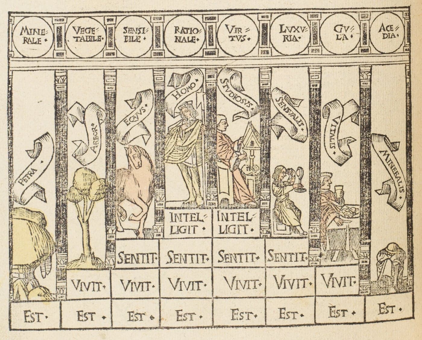 Allegorical image representing correspondences across the chain of being