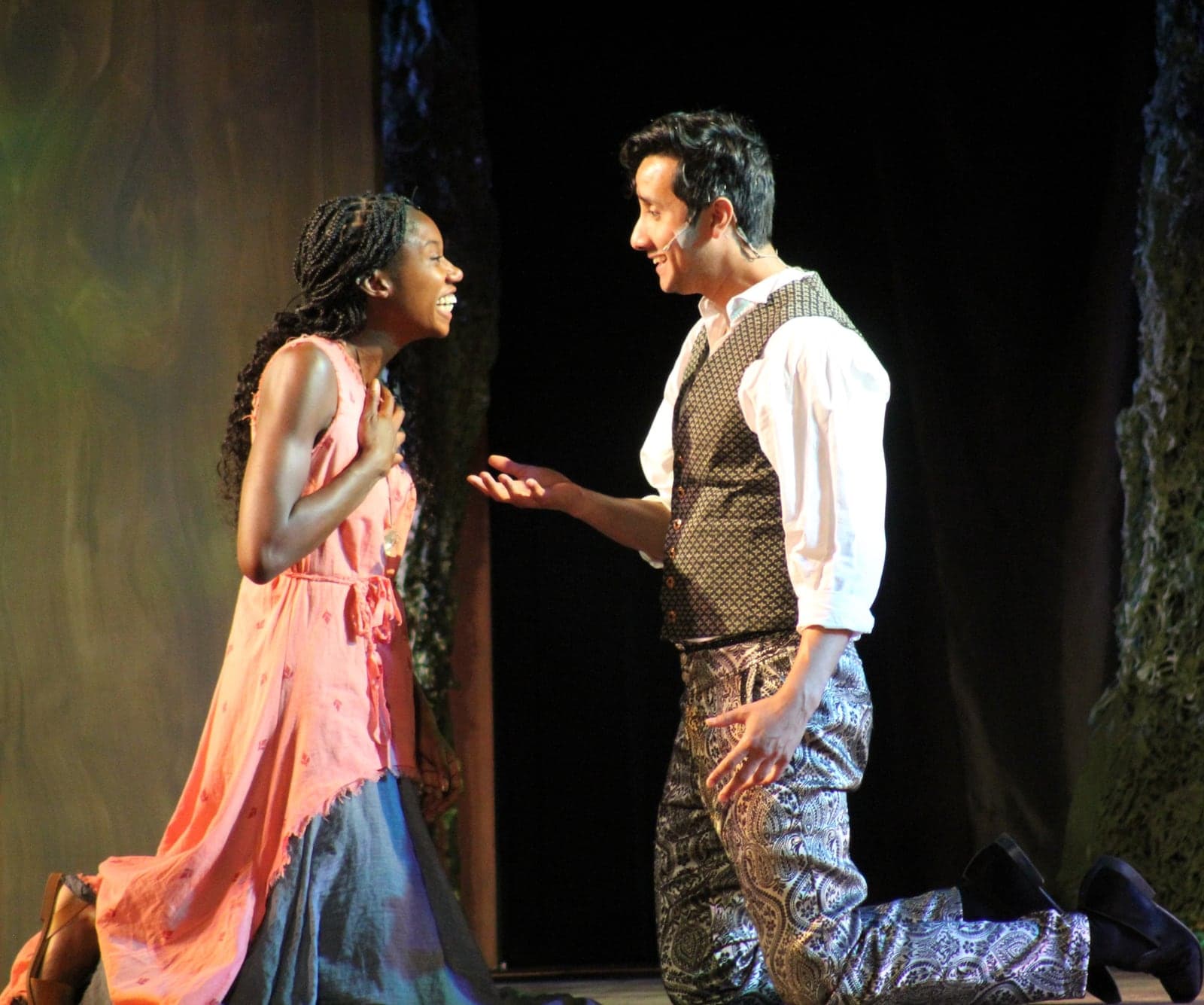 Stage moment from a Shakespeare comedy